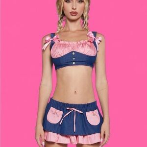 NWT! the simple life tv show paris hilton country halloween costume!